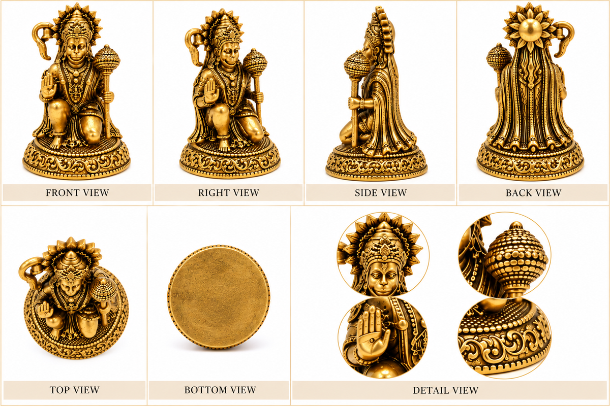 BRASS HANUMAN JI IDOL - A SYMBOL OF STRENGTH AND DEVOTION