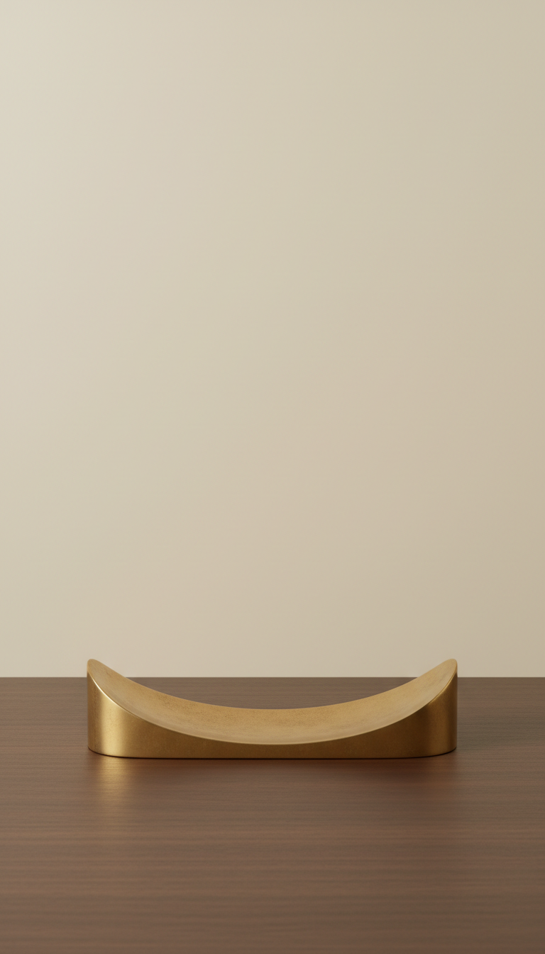 Curved Brass Pen Tray