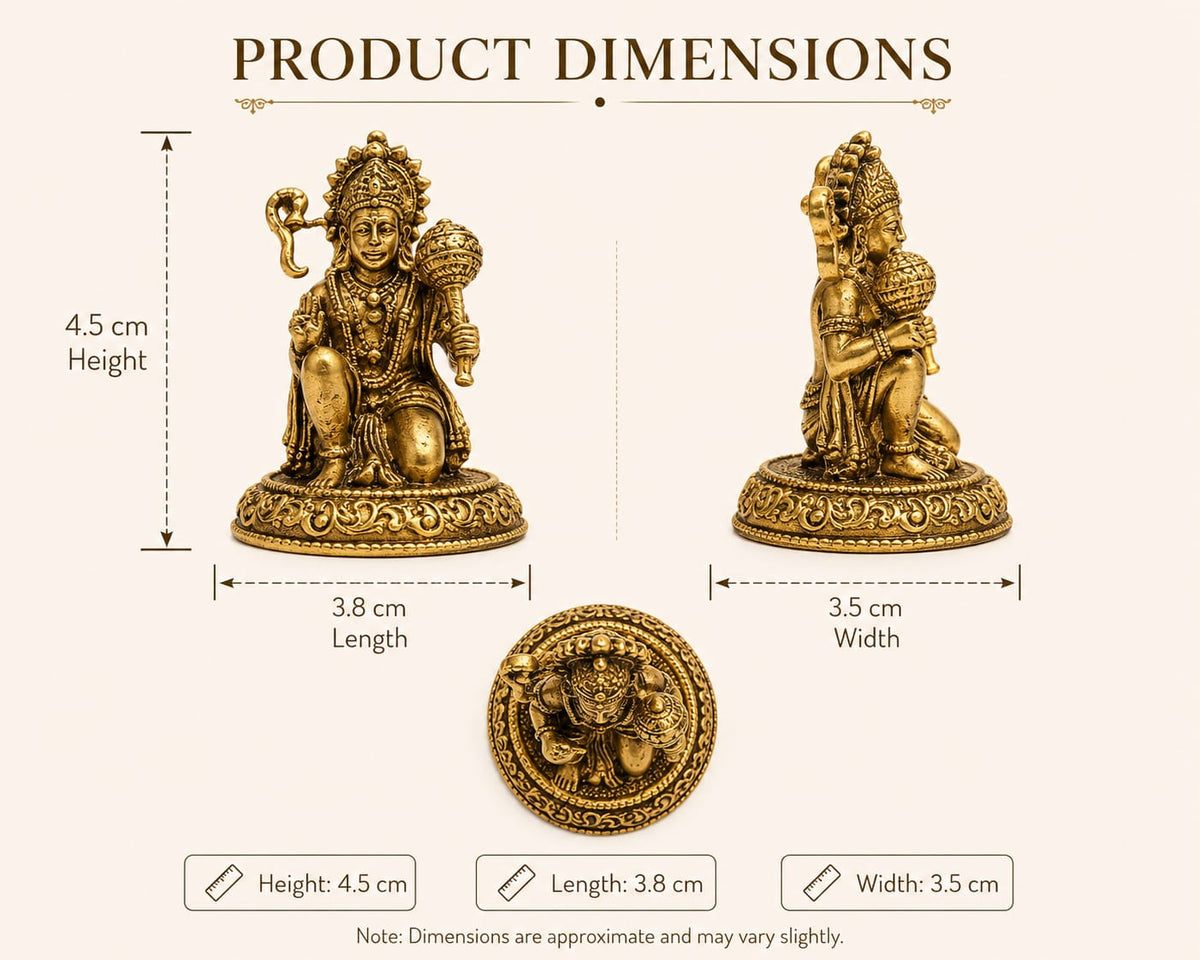 BRASS HANUMAN JI IDOL - A SYMBOL OF STRENGTH AND DEVOTION