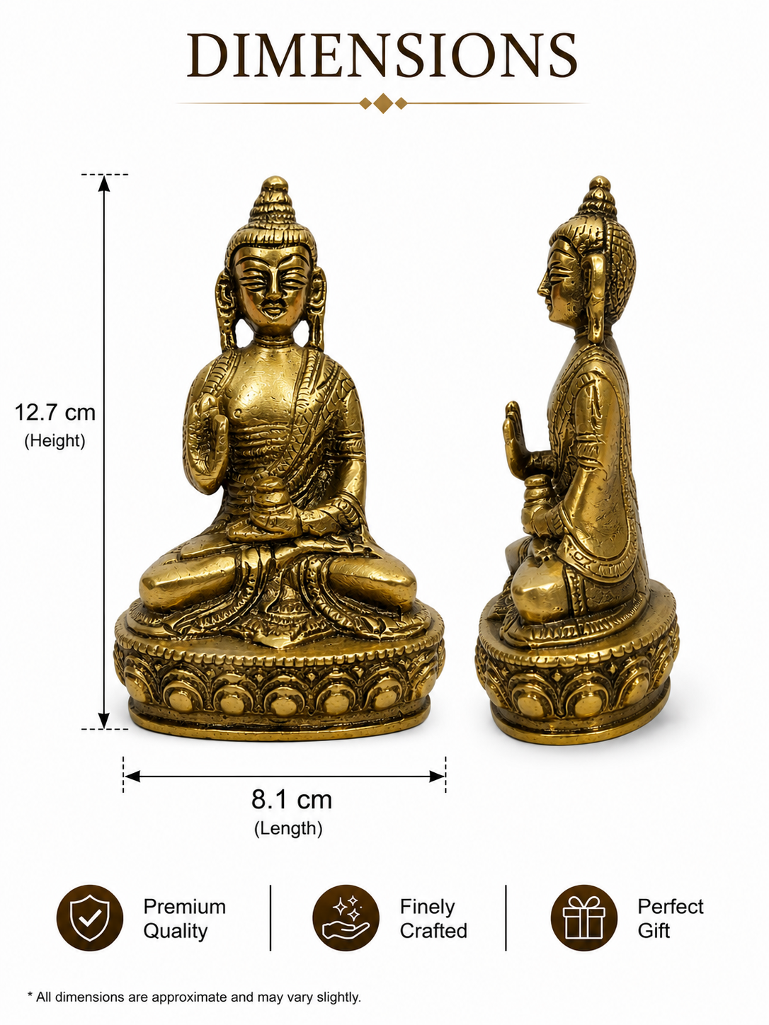 ANTIQUE BRASS BUDDHA STATUE