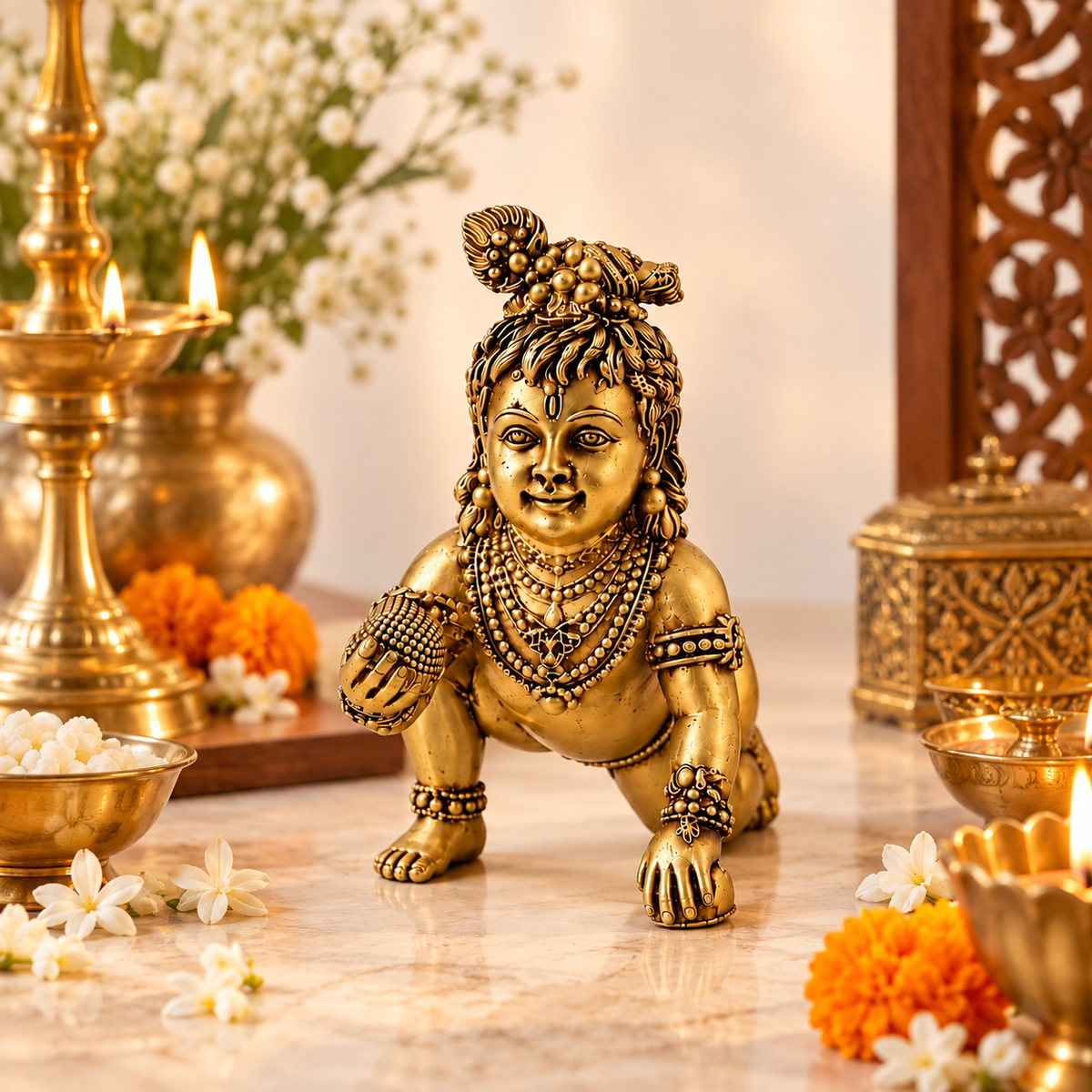 BRASS LAADOO GOPAL JI IDOL - A SYMBOL OF LOVE AND DEVOTION