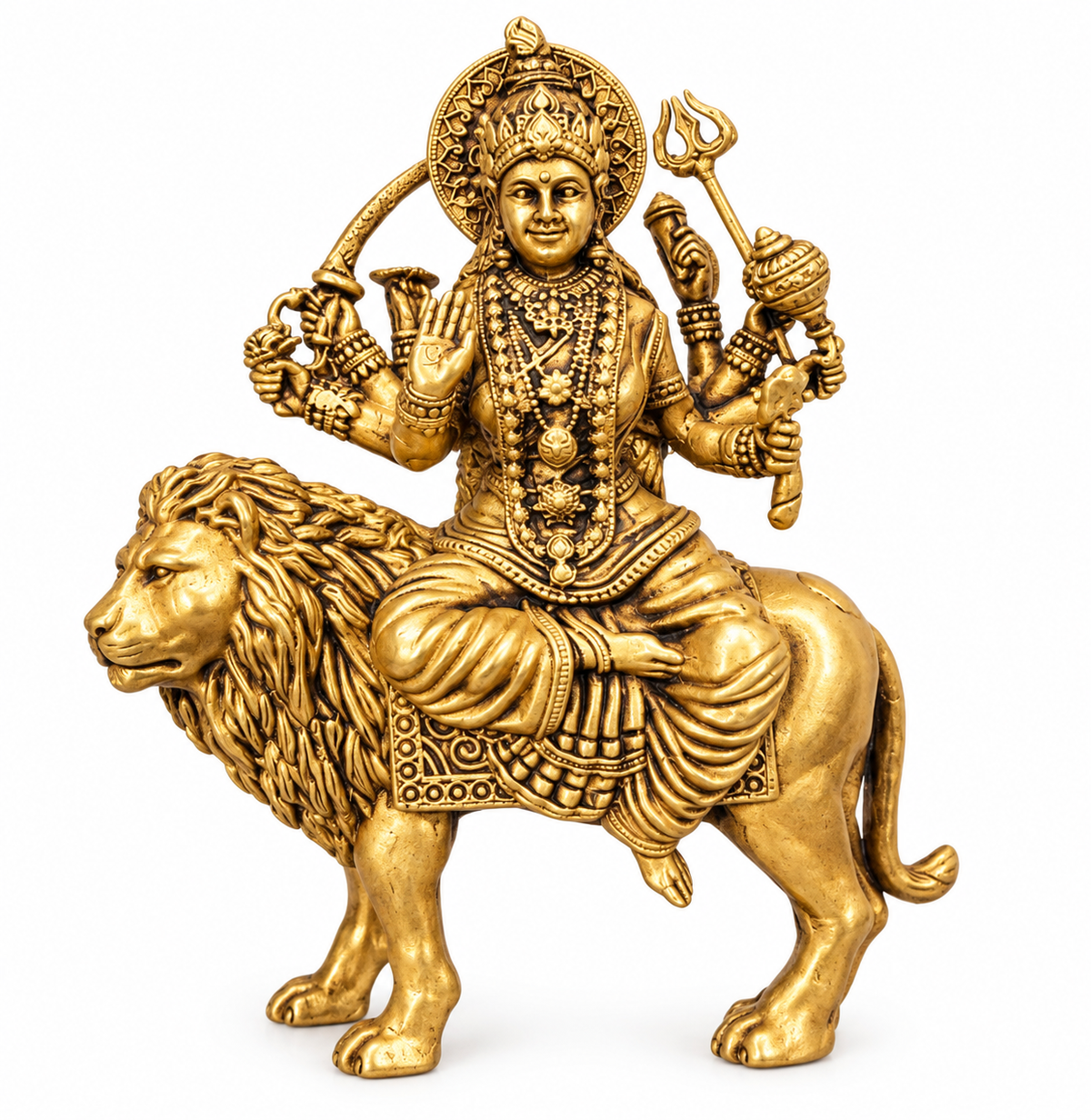 BRASS MAA DURGA IDOL - 4 INCHES