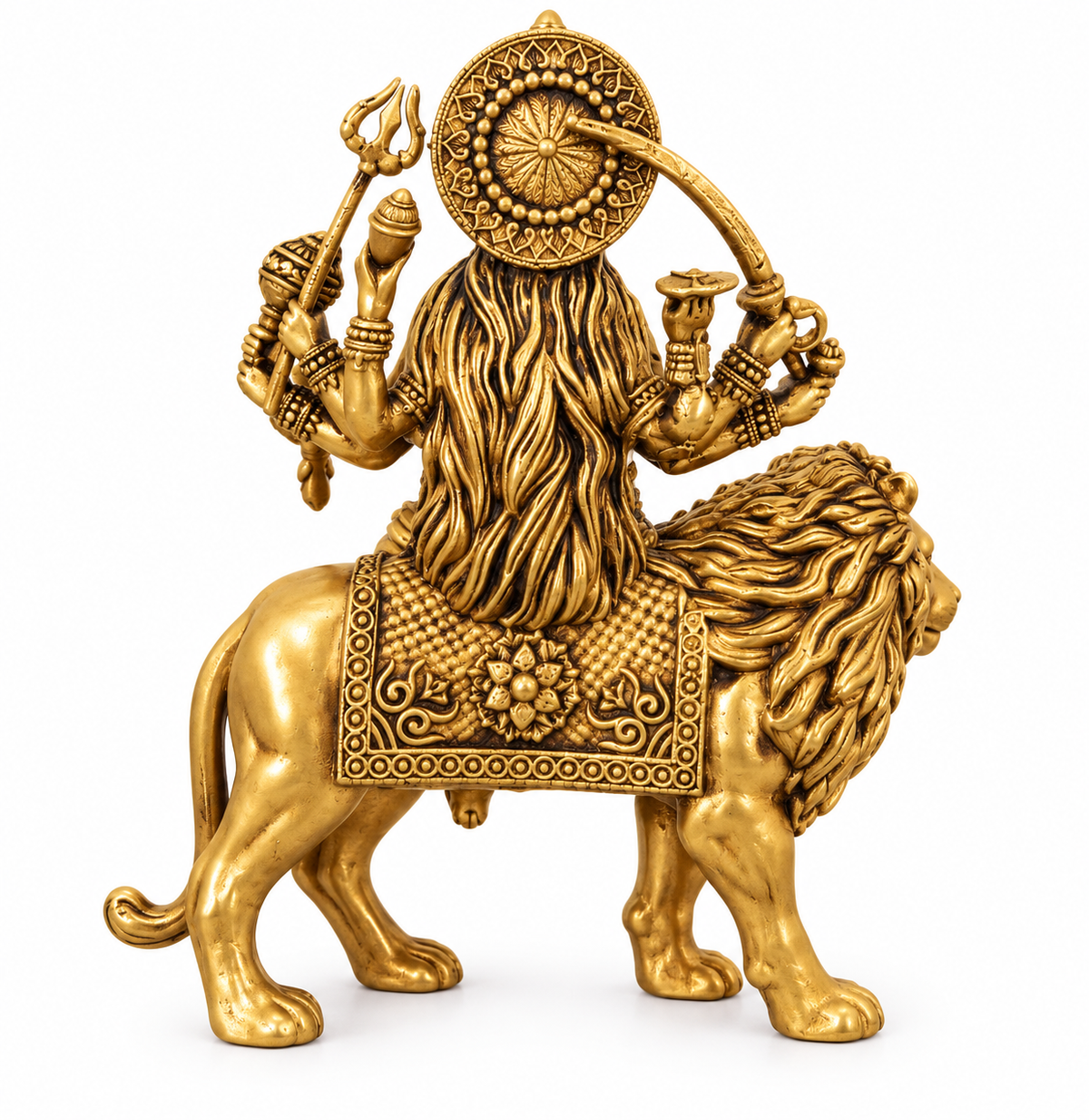 BRASS MAA DURGA IDOL - 4 INCHES