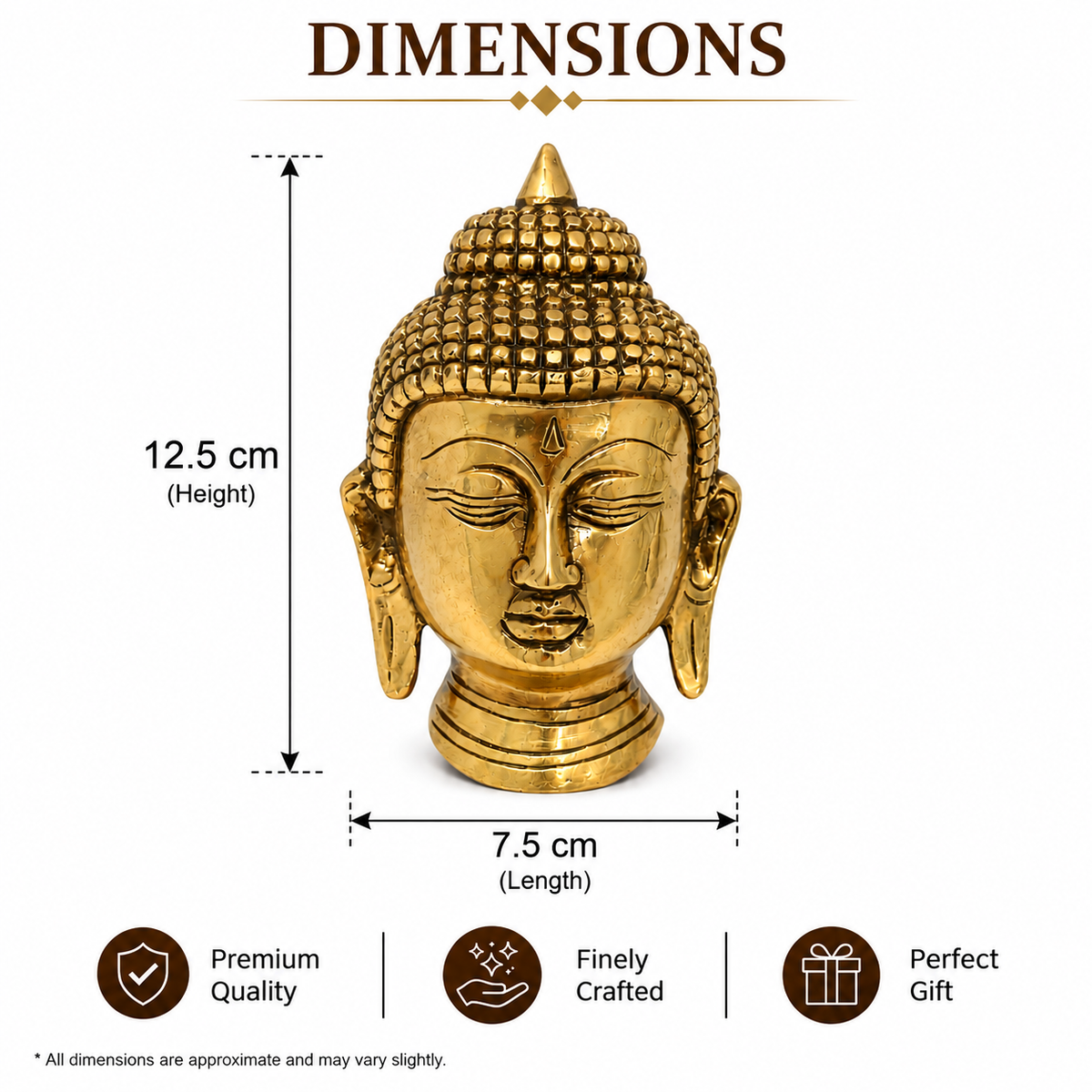 ANTIQUE BRASS BUDDHA FACE WALL HANGING